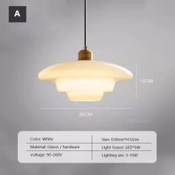 Nordic Minimalist Glass Pendant Light With Single Head Antique Style Cream Hanging Light Study Bar Counter Front Desk Studio