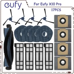 For Eufy X10 Pro Omni Replacement Parts Accessories Roller Side Brush Filter Mop Cloth Rags Pads Dust Bag Vacuum Cleaner Part