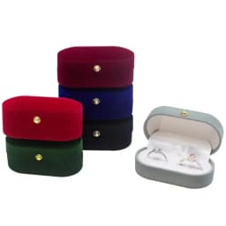 1PCS Mini Velvet Ring Box Single Layer Earrings Necklace Organizer Jewelry Storage Case Candy Color Zipper Bag Travel Portable