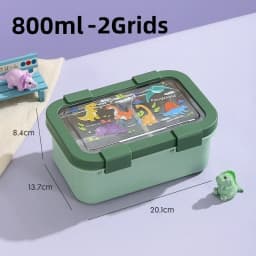 Cartoon Lunch Box Stainless Steel Compartment Bento Box Microwave Available Food Container Students Office Worker Portable Bento