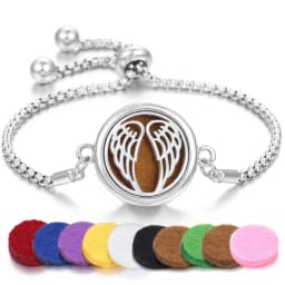 Tree of Life Aromatherapy Bracelet Open Lockets Bangle Essential Oil Diffuser Bracelet Adjustable Chain Bracelet with 10pcs Pads