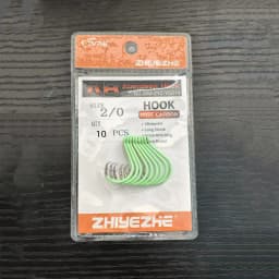 ZYZHE  Luminous Circle Fishing Hook 10 Sizes 4-10piece Hawksbill Hook Saltwater Freshwater Hooks for Tuna, Catfish, Bass Fishing