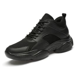 Fashion Sneakers Man Elevator Shoes Height Increase Insole 8cm White Black Taller Shoes Men Breathable Leisure Sports Plus Size