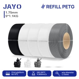 JAYO 5.5KG 3D PETG / High Speed Matte PETG / PLA Classic Printer Filament 1.75mm 3D Printer Filament Neatly Wound PETG for 3D