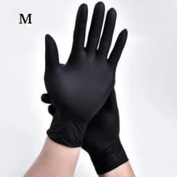 100pcs/Box Disposable Gloves Nitrile Black for Cleaning Powder Free, Blue Nitrile Gloves for Hairdressing Household Dishwashing