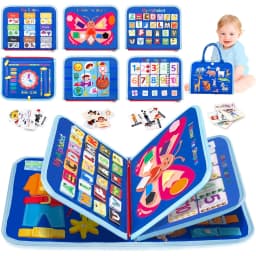 Montessori Toys Busy Board Toddler Sensory Activity Developing Board for Motor Skills, Educational Travel Activity Toys