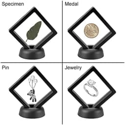 5Pcs Floating Display Case Frame Ring Necklace Earring Packaging Box Jewelry Coin Display Stand Holder