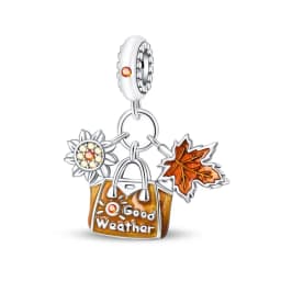 925 Silver Color Fashion Squirrel Maple Leaf Honey Autumn Series Charms Bead Fit 3mm 925 Original Bracelets Fine DIY Jewelry