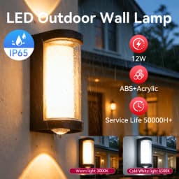 Outdoor Wall Light Home Waterproof Wall Lamp AC85-265V Porch Lights Outdoor Wall Lighting For Garden Backyard Doorway Decoration