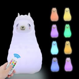 Touch Sensor Rabbit Night Light Remote Control 9 Colors LED Dimmable Timing Rechargeable Silicone Animal Lamp for Kids Baby Gift