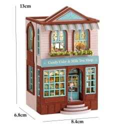 DIY Mini Wooden Doll House Assembly Building Model Pink Princess Villa Architecture Kit 3D Puzzle Dollhouse With Furniture Gifts
