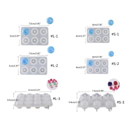 DIY Resin Bead Molds for Jewelry Silicone Molds with Hole Cabochon Gem Jewelry Making Epoxy Resin Molds for Earrings Pendant