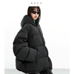 So Hot That You'Ll Sweat~ Duck down Oversized down Jacket, Unisex, 2026 Winter New Style, Loose Black Hooded Coat