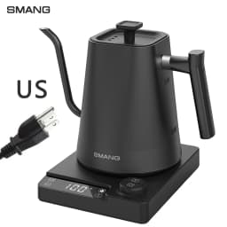 SMANG 1200W Gooseneck Electric Kettle 1L Temperature Control Coffee Kettle Pour Over Coffee Kettle Rapid Heating Kettle