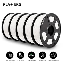 SUNLU 5KG PLA Plus/Clear/AntiString Filament 1.75mm 1kg Spool (2.2lbs) Neatly Wound Filament Fit Most FDM Printer