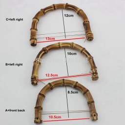 1-10-30 pcs Natural bamboo handles for bags replacement,retro hand made knit bag handbags bamboo handle