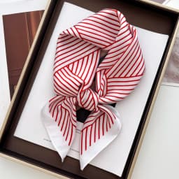Flower Printed Square Scarf Elegant Thin Breathable Decorative Neck Scarves Windproof Headscarf For Women