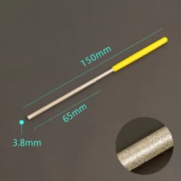 Ultra-fine Diamond Cylindrical File 1.0/1.2/1.5/2.2/3.8/4.8/5.8mm Diameter Reaming File Grinding Tool Jade Alloy Assorted File