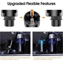 Multipurpose Auto Interior Expandable Organizer Storage Accessories With Phone Holder Car Cup Holder Expander Cupholder Adapter