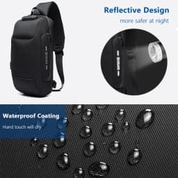 OZUKO Flex Bag Crossbody Bag for Men Anti-theft Shoulder Messenger Bags Male Waterproof Short Trip Chest Bag Pack