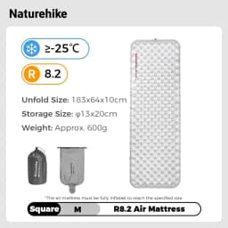 Naturehike Camping Mat 3.5/4.6/5.8/8.8 High R Value Ultralight Warm Inflatable Mattress Outdoor Portable Folding Inflatable Mats