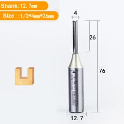 Arden 2 Flutes TCT Straight End Mill Woodworking CNC Tool Carbide Cutter 1/2 Shank Router Bit For Wood MDF Plywood Chipboard