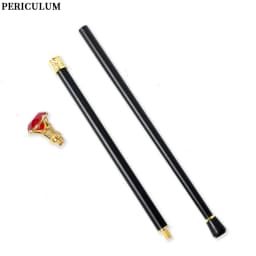 10 Colors Shiny Gold Crystal Gem Top Walking Cane Detachable Vintage Walking Stick Cosplay Party Prop for Men And Women