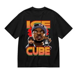 Retro 90s Ice Cube LA West Coast Rapper Graphic Shirt Men Women Y2K Vintage Style Casual Cotton Top