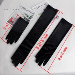 Women White Black Solid Satin Wedding Bride Gloves 23cm 38cm 55cn Gloves Elegant Etiquette Designed for Formal Occasions
