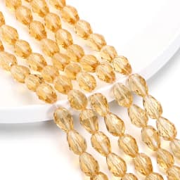 1 Strand 6-12mm Spacer Water Drop Beads AB Shine Glass Crystal Drop Pendant for DIY Earing Bracelet Jewelry Making Accessories