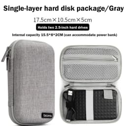 BOONA Portable External 2.5" HDD Bag External USB Hard Drive Disk Storage Bag Carry Usb Cable Case Cover Pocket Hard Drive Bags