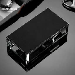 CIGARLOONG Cigar Ashtray Luxury Creative Plated Single Holder Glass Cigarette Decoration Smoking Accessories for Smoker's Gift