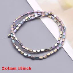 New color Natural Stone Hematite Beads Heart square Round disc Loose Spacer beads For Jewelry Making DIY