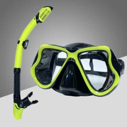 Diving Mask with Sports Camera Mount, Electroplated Tempered Glass, Silicone Strap, Safe and Comfortable Design