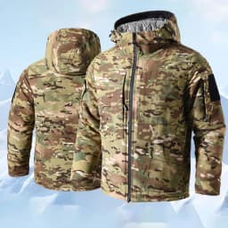New Winter Heat Reflection Warm Coats Cargo Pants Men Casual Multi-pocket Men Combat Camo Tactical Sets Work Pant Male Clothing
