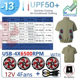 Summer 3 Fans 4 Fans Air Conditioning Cooling Vest Men Women Outdoor Jacket Sun Protection Windbreaker Travel Fishing Sports