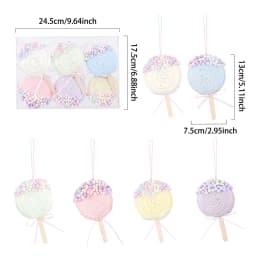 1Set Christmas Ornaments Cone Lollipop Macaroon Ice Cream Xmas Tree Balls Hanging Pendant New Year Gift Navidad Home Party Decor