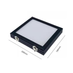 High Quality Diamond Display Box Leatherette Gemstone Storage Box Gem Display Case Stone Box Jewelry Holder Organizer