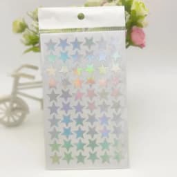 5 sheets Glitter Star Stickers for Kids School Teacher Reward Sticker Cute Gifts Party Decor Business Label Scrapbooking Sticker