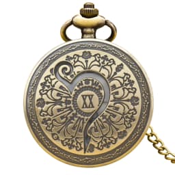 Retro Bronze Steampunk Pattern Decorated Flip-Top Male And Female Student Gift Quartz Necklace Commemorative Pocket Watch