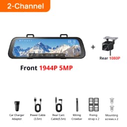 70mai Rearview Dash Cam S500 9.35'' Touch Screen 70mai S500 Car DVR 3K Super Capacitor Dual-Channel HDR Voice Control 24H Park