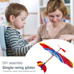 1-20PCS DIY Hand Throw Flying Planes Elastic Rubber Band Powered Flying Airplane Plane Model Toys For Children