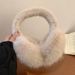 Solid Color Soft Plush Ear Warmer Winter Warm Earmuffs Fashion Ear Cover Outdoor Cold Protection Ear-Muffs Folding Earflap