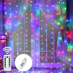 Christmas USB Curtain String Fairy Lights 8 Mode 6/3M LED Garland Remote For Party Garden Home Wedding Decoration New Year 2025