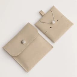 New Mini Jewelery Packaging Bags with Internal Card Necklace Ring Earrings Gift Storage Snap Button Envelope Organizer Pouch