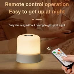 LED Night Light RGB Remote Table Lamp Rechargeable Bedroom Bedside Lamps Color Changing Touch Dimmable Portable Christmas Lights