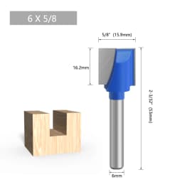 LAVIE 1pc 6mm 1/4 Shank Cleaning Bottom Bit Straight Router Bit Set Clean Milling Cutter Woodworking Power Machine MC0603