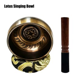 Miwayer Lotus Tibetan Singing Bowl Set, Unique Gift for Meditation Yoga Relaxation & Chakra Healing