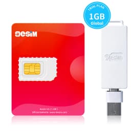 9esim V3 Physical ESIM Write Card Mobile Unlimited Download Profile Compatible with ESIM Unlocked Mobile Phones Support STK Menu