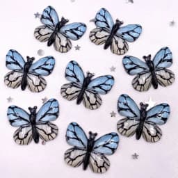 Resin Shiny Colorful Crystal Butterflies Flatback Rhinestone 1 Hole Appliques Ornaments 10pcs Home Figurines decor Crafts